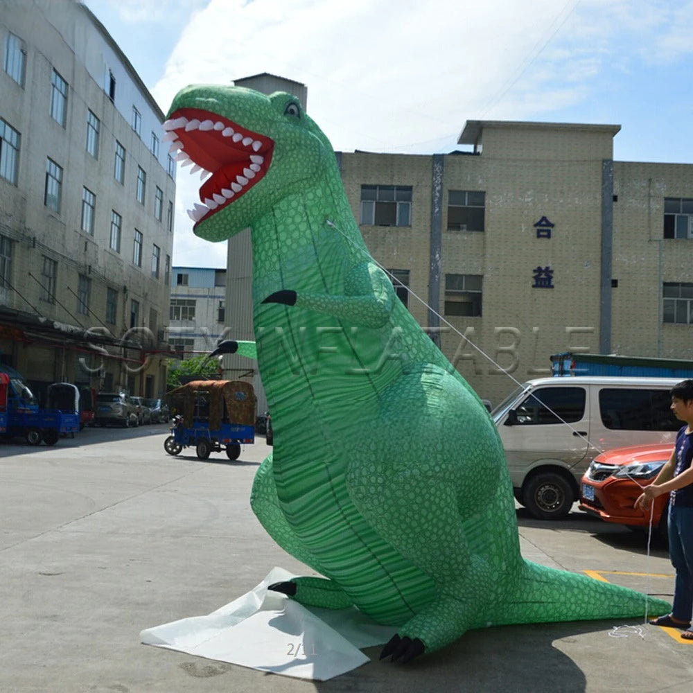 Promotion Events 3.5m/5mH Inflatable Dinosaur Decoration Giant Inflatable Cartoon Dinosaur Model for Show Advertising