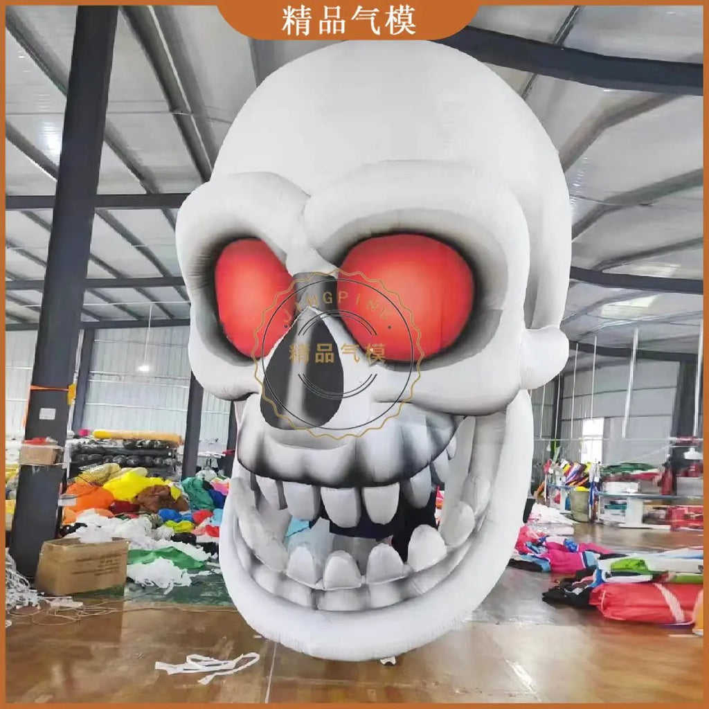 Giant Inflatable Clown Skull with Lights - Perfect for Halloween Parties, Bar Decor, and Nightclub Atmosphere
