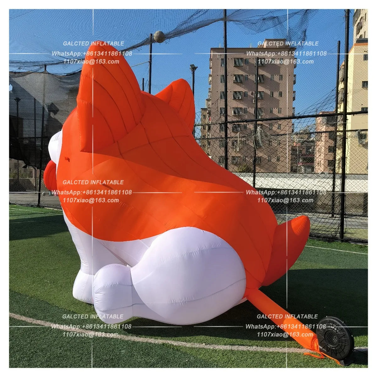Inflatable Corgi Dog With Blower Giant Outdoor Advertising Event Display Inflatable Animal