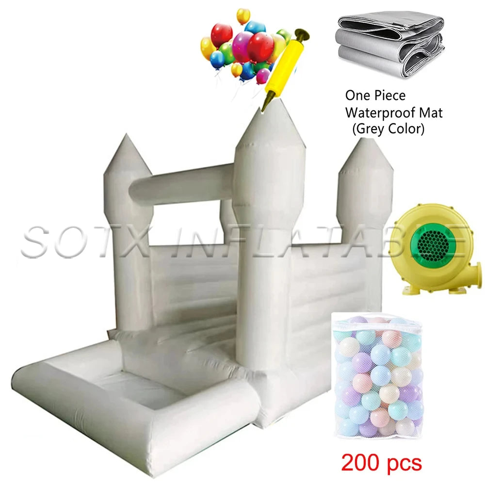 with ball pit 10x10ft kids ballpit jumping bounce castle inflatable toddler white bouncy house pink jumper