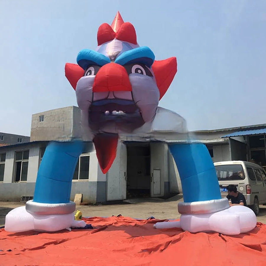 Arch Festival Ornaments Portable And Reusable Giant Monster Terror Face Mask Archway Halloween Inflatable Courtyard Party