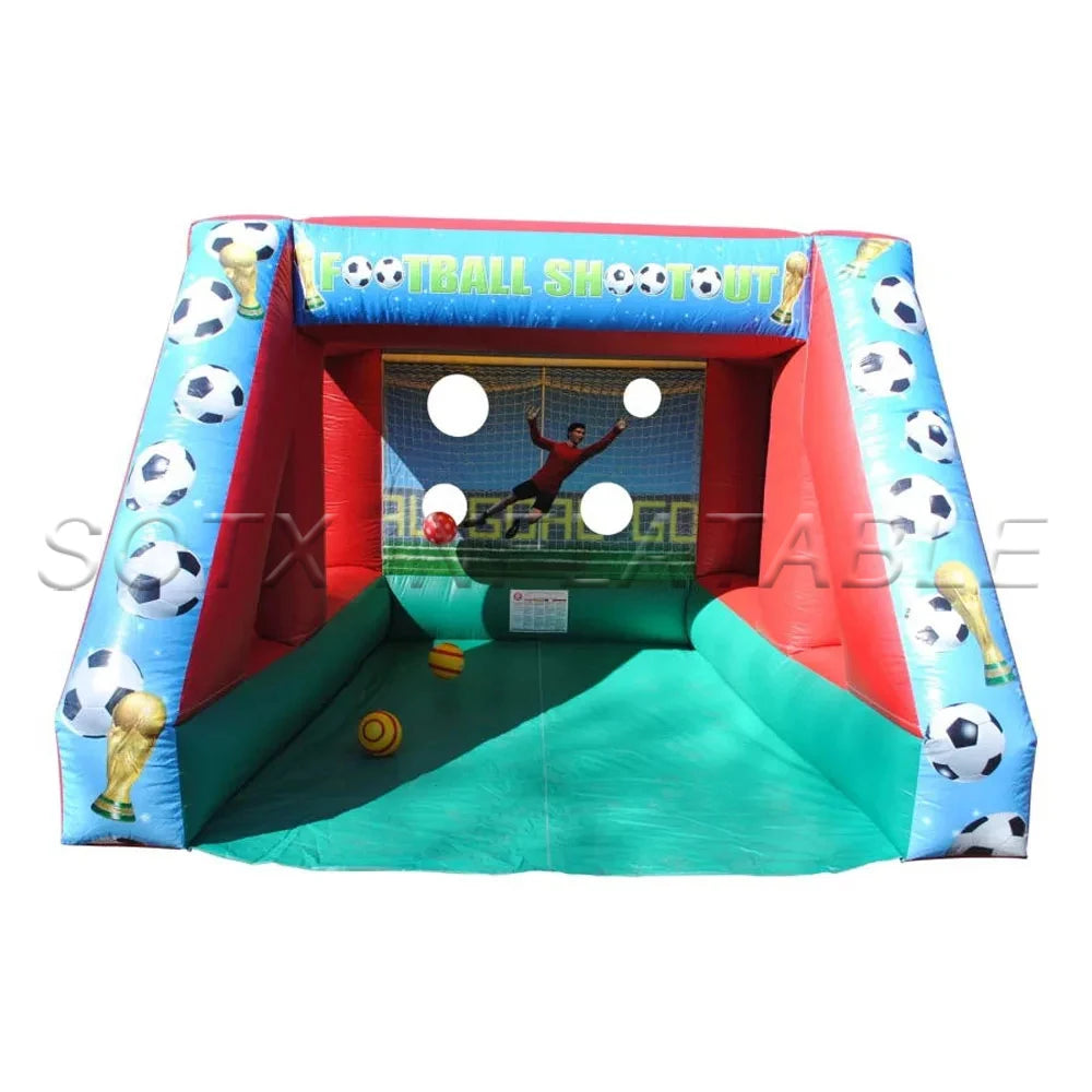 Shootout For Sale Commercial 0.55mm PVC Tarpaulin Inflatable Soccer Gate Football Kick Shooting Game Penalty