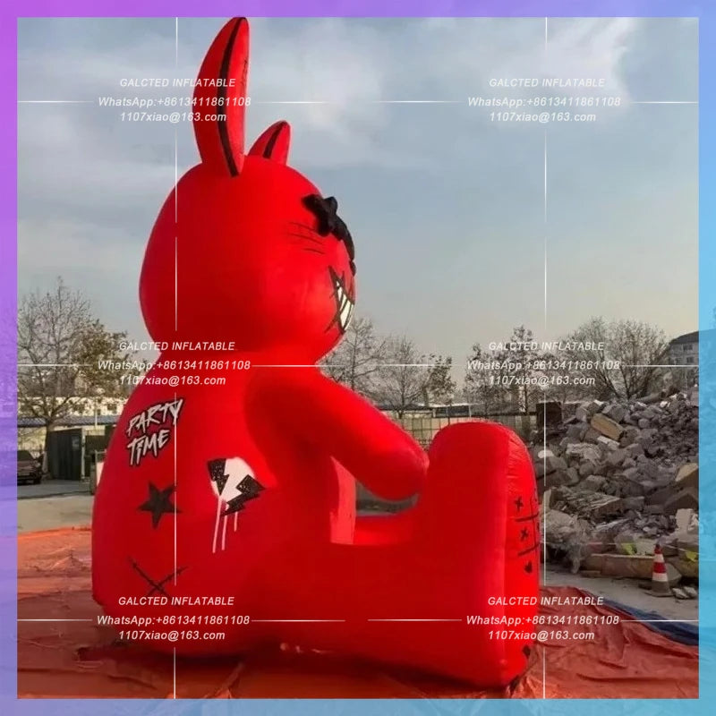 decoration giant balloon rabbits Easter inflatable red rabbits festival advertising