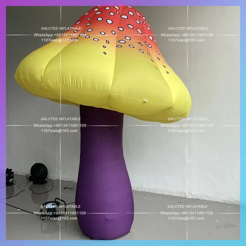 mushroom garden botanical garden Inflatable psychedelic mushrooms gas mold outdoor camp fairy musical stage lighting arrangement