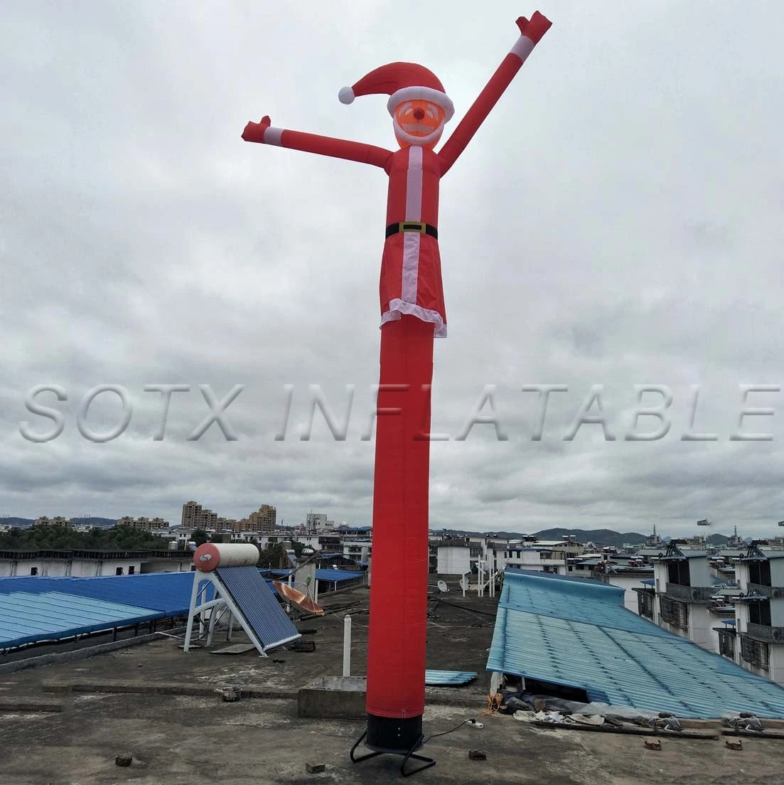 Promotion Decoration 6mH Inflatable Santa Claus Air Dancer for Advertising
