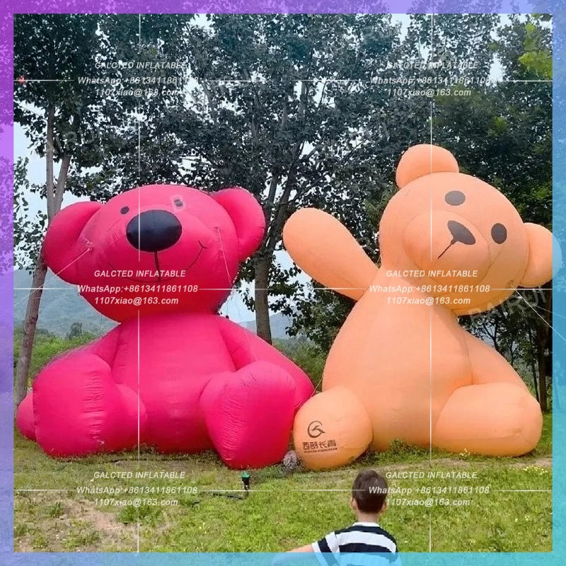 inflatable giant bear cartoon animal Children's amusement park pink bears inflatable model zoo square street decoration