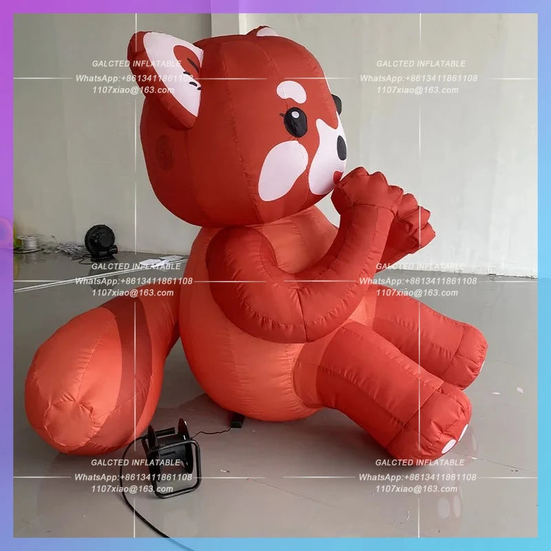 cartoon zoo IP theme park market Inflatable red panda little raccoon air model  scene area lighting advertising decoration