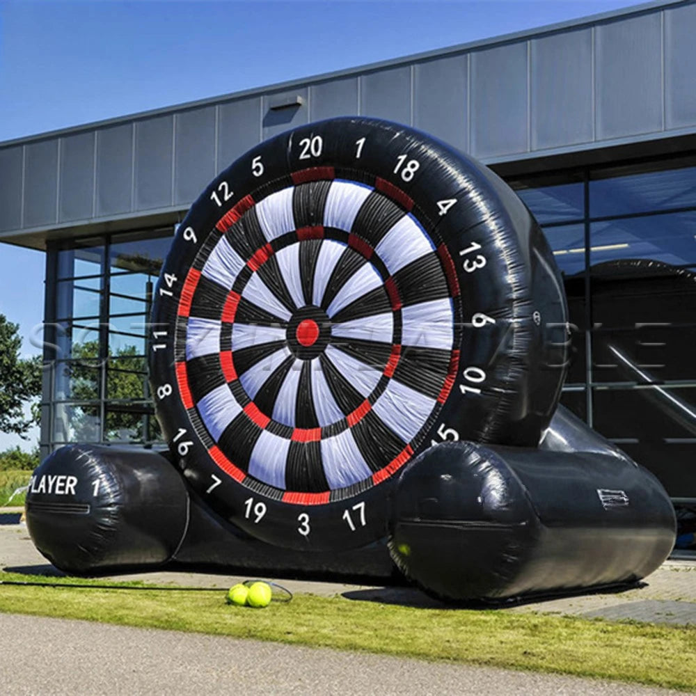 Board With Sticky Balls Outdoor Human Game Inflatable Football Dartboard For Children Party Adult Soccer Target Kick Dart