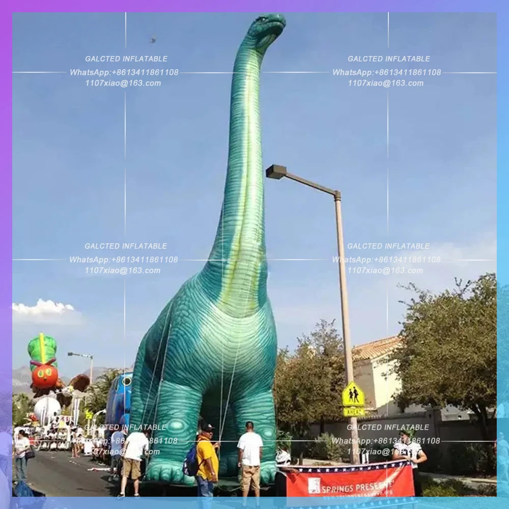 Inflatable Brachiosaurus Dinosaur Jurassic Period Theme 8m Giant Air Blow Up Tallest Dinosaur With Long Neck For Outdoor Adverti