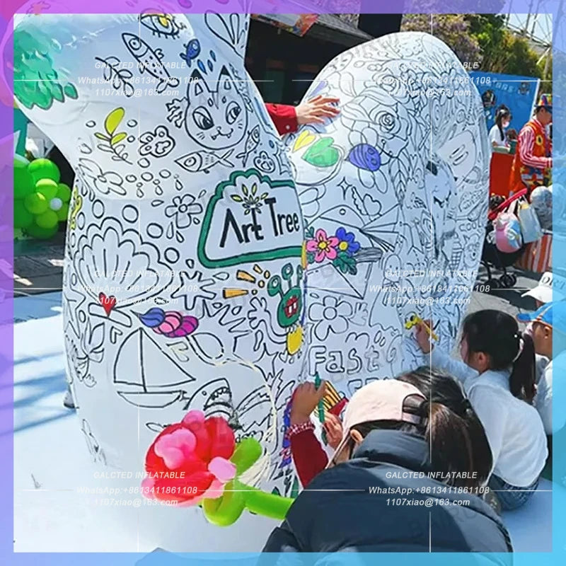 children paiting yard decoration Graffiti inflatable snail