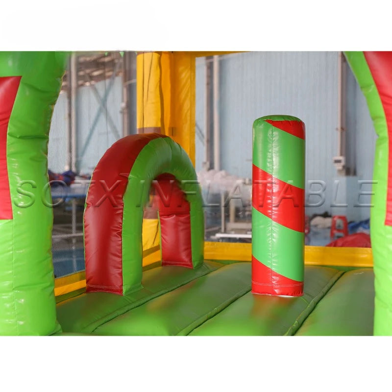 Event Sea Shipping 4.6m PVC Inflatable Crocodile Bouncer Slide Inflatable Jumping House with Climbing Area for Party