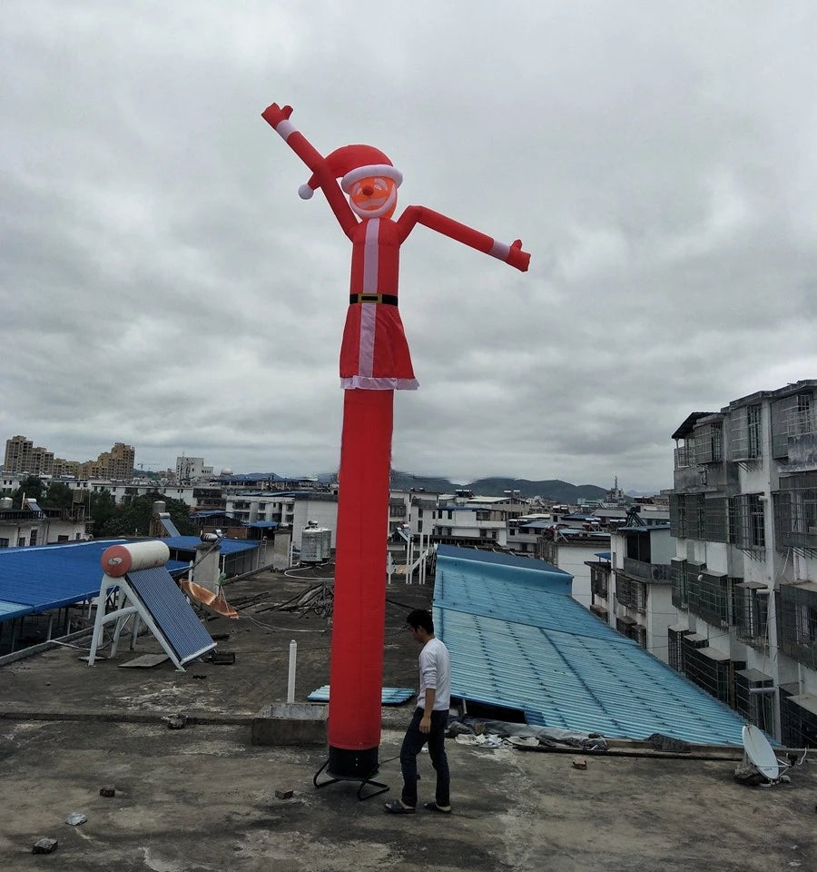 Promotion Decoration 6mH Inflatable Santa Claus Air Dancer for Advertising