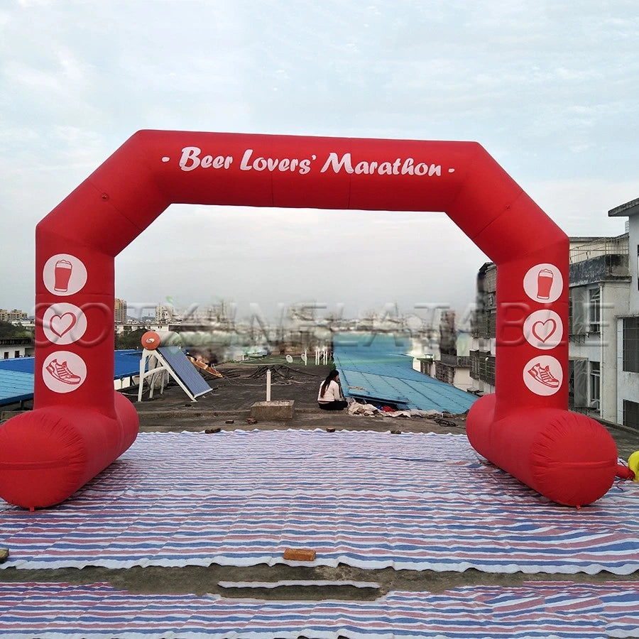 Archway With Air Blower Ace Angle Free Standing Start Line Pu Coated Inflatable Racing Arch,Beer Lovers Malathon