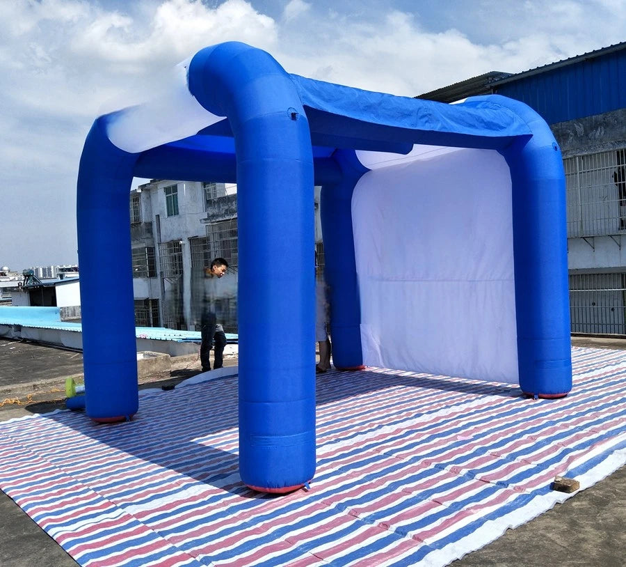 Advertising In Norway Custom Cool Royal Blue Inflatable Awning Tent With Logo For