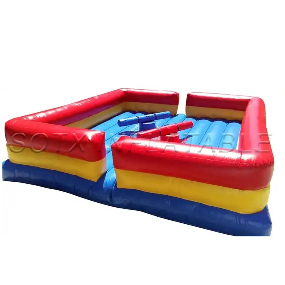 Interactive Challenge Backyard Pedestal Inflatable Gladiator Game Inflatable Jousting Arena PVC Fighting Arena For Outdoor