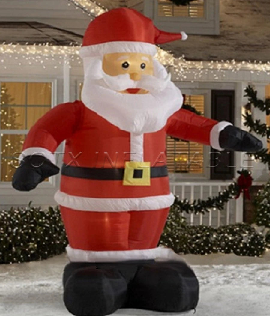 Santa Claus Outdoor Giant Christmas Inflatable adornment 6 m Tall Animated airblown