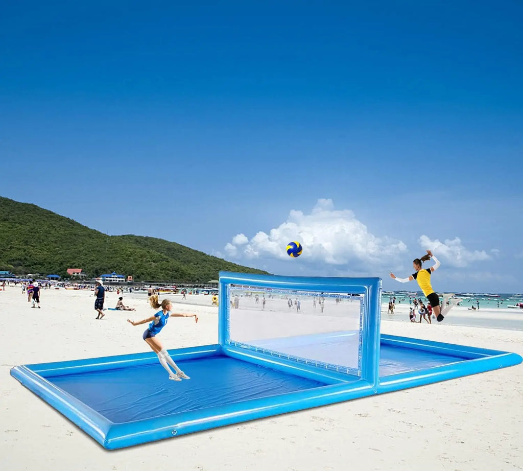Sport Game Party 33ft Inflatable Beach Volleyball Court Outdoor Inflatable Volleyball Pool Water Volleyball Field for