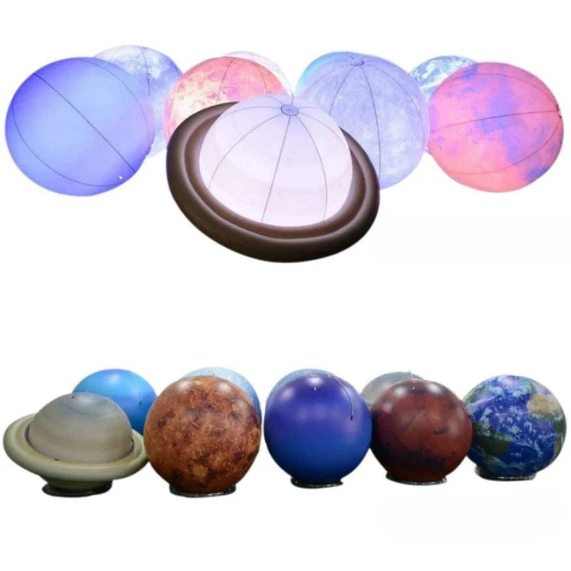 Institution Planetarium 11pcs Inflatable Planets Solar System Inflatable Planet Balloons with Air Pump for Educational