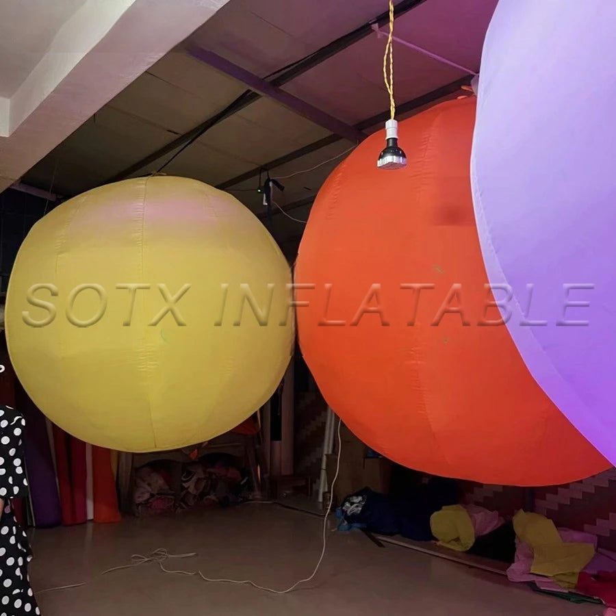For Decorations Ceiling Hanging Decoration LED lighting Inflatable Round Ball /Inflatable Pellet