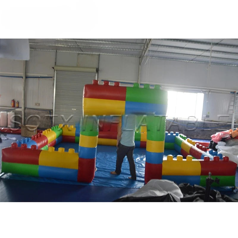 Outdoor Indoor Park 4M/8M Inflatable Gaga Ball Pit Playground Inflatable Fence Field with PVC Mat for Kids Toddlers
