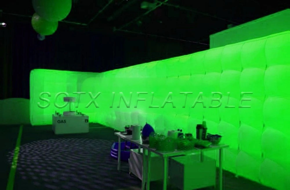 Fair Decorations New Style Excellent Square LED Inflatable Exhibition partition Wall For