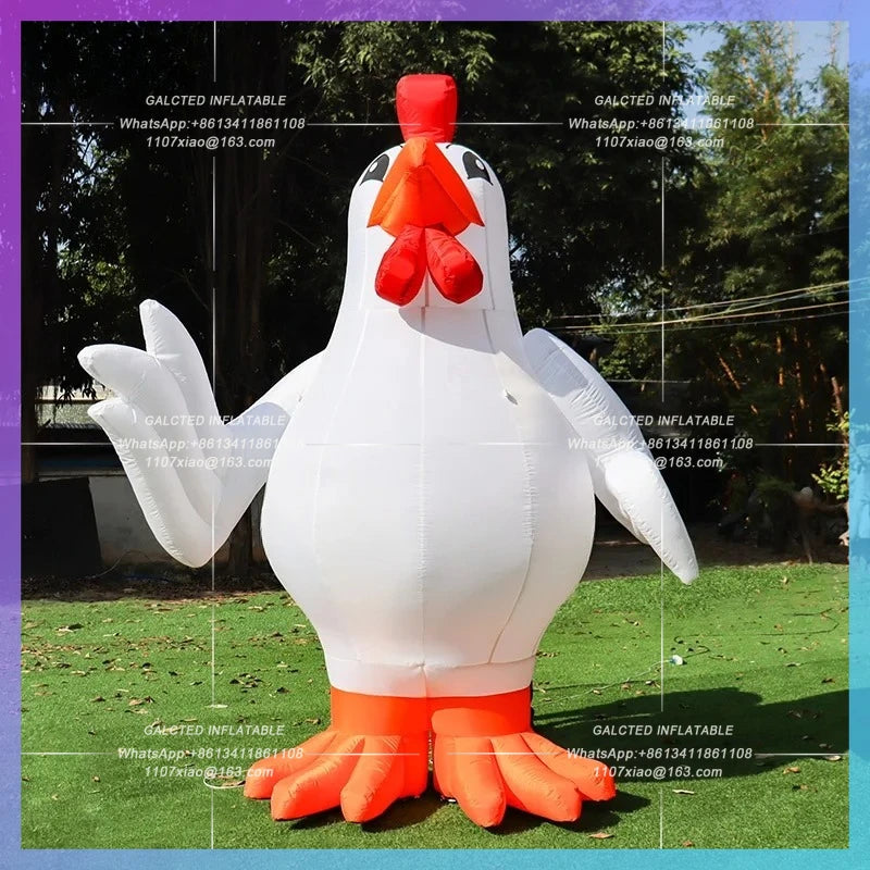 Inflatable Cartoon Chicken Toys Inflatable Toys 3m Tall  10ft Airblow Cock Balloon For Shop Event Decoration-Toys