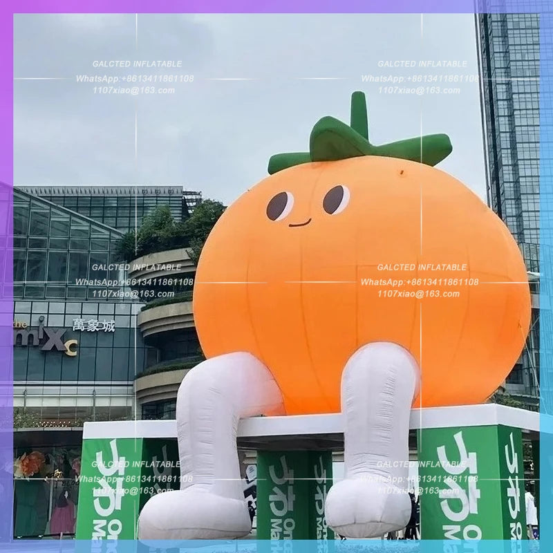 cartoon man summer music festival Customize inflatable persimmon cartoon fruit air model activity decoration fruit beverage adve