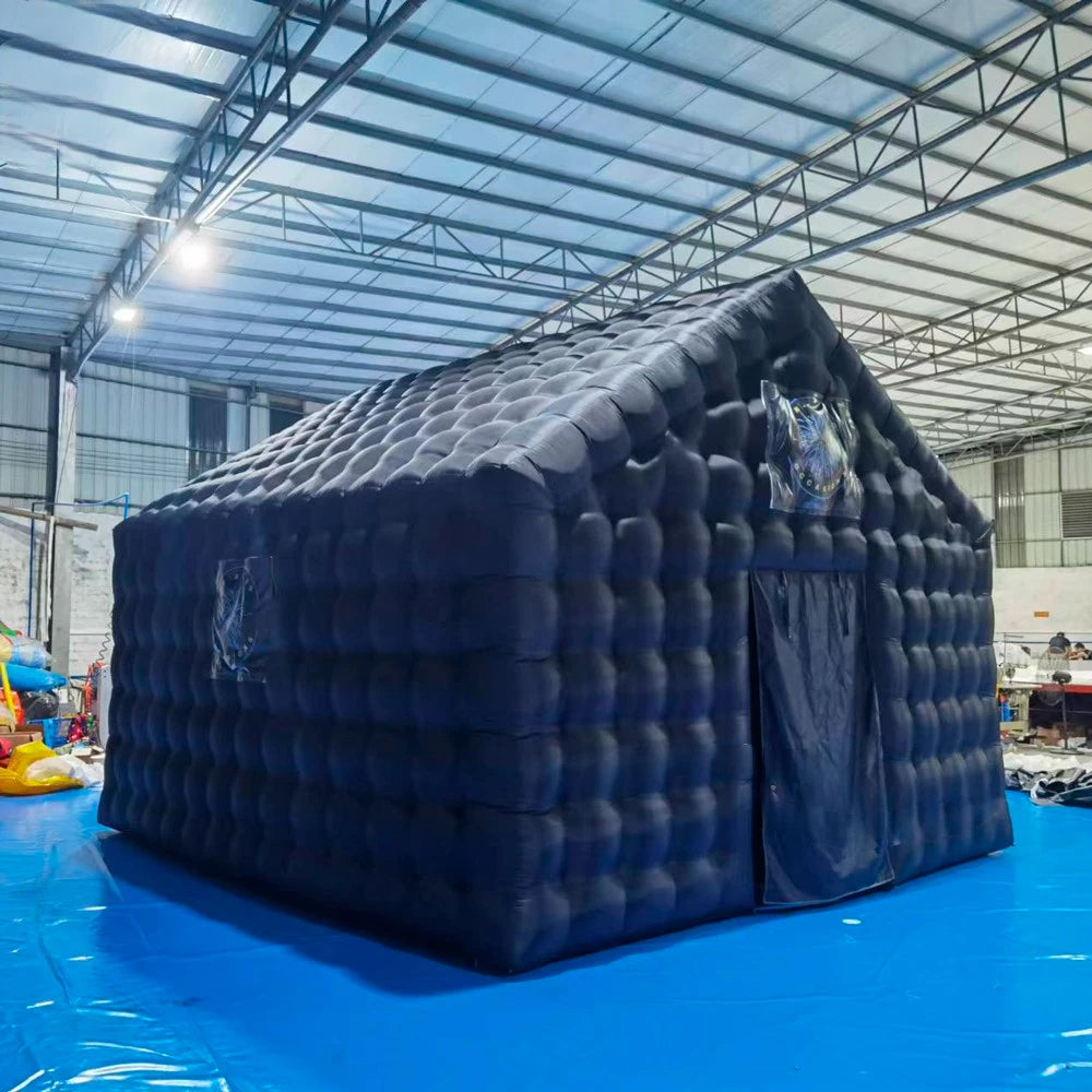 Night Club Parties Commercial Black Portable Inflatable Nightclub Tent Cube Wedding Marquee Disco Vip Lounge For
