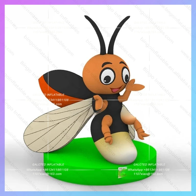 Inflatable Firefly for Children Park Personalized 2.7x3 Meters  Decoration / Cartoon Firefly Model Balloon Toys