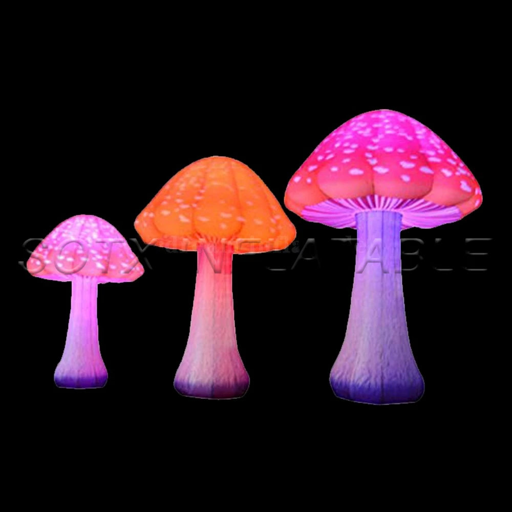 plants for event decoration Good quality inflatable mushroom with led changing lights inflatable simulation mushrooms