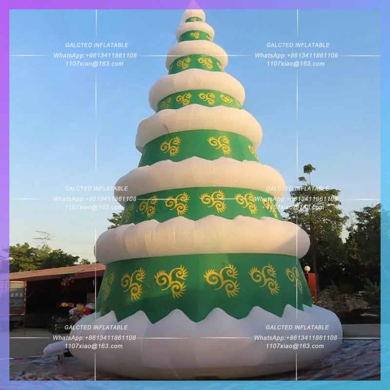 trees new year courtyard party Huge inflatable christmas tree santa claus big annual meeting decoration