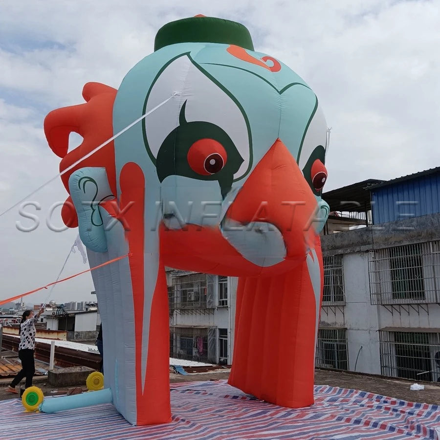 Supplies Made In China New Arrival Giant Horror Mask Face Archway Halloween Inflatable Courtyard Party Arch Holiday Decoration