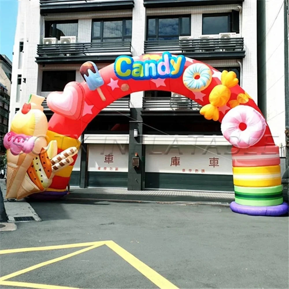 Halloween Decoration Inflatable Clown Arch Circus Entry Decor Giant Clown Model Entrance Archway Welcome Door Gate For