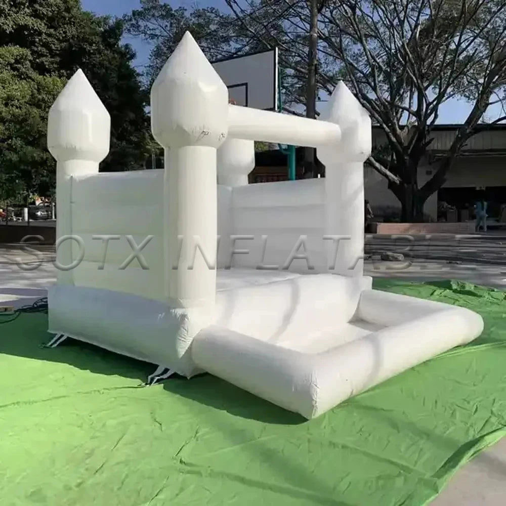 For Party Event Mini Toldder White Inflatable Bounce House Kids Commercial Jumper Bouncer Wedding Bouncy Castle With Ball Pit