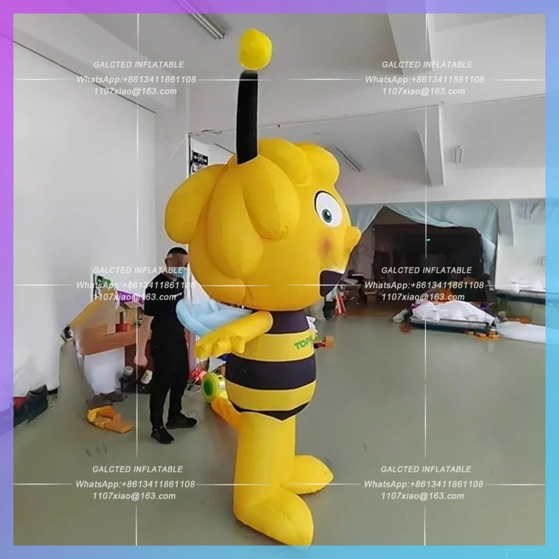 inflatable bee continue power Led lighting cartoon  hardworking bee flying insect animal zoo theme flower festival decoration