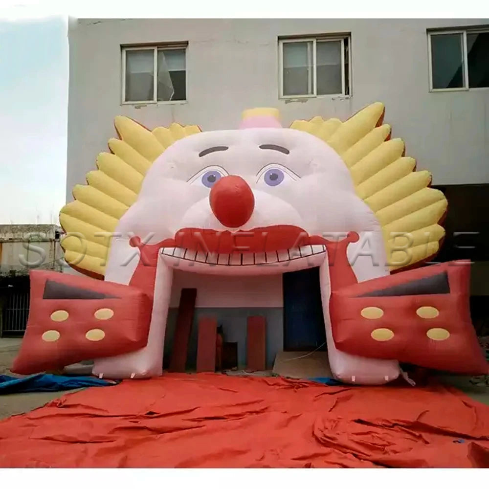 Party Event Ideas Halloween Decoration Giant Inflatable Clown Tunnel,Circus Clown Arch Entrance Gantry Celebration Carnival