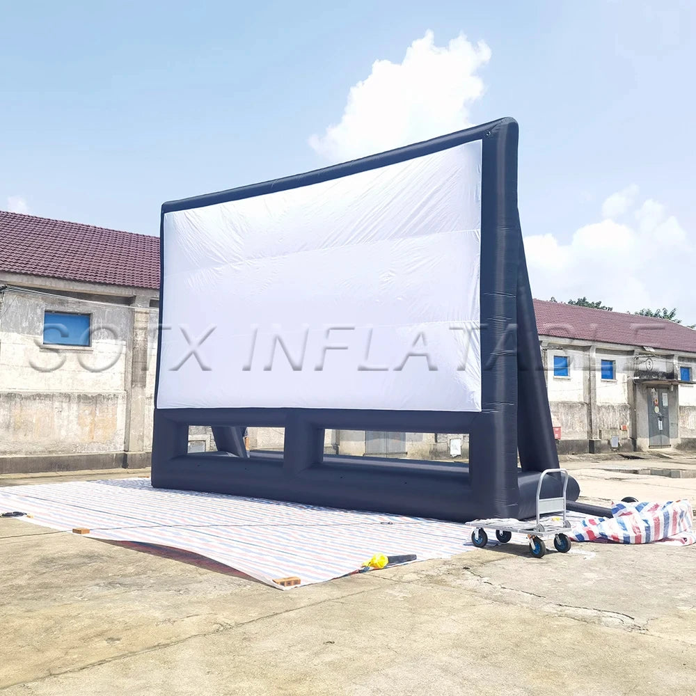 Screen with blower Outdoor giant projector screen foldable portable Inflatable outdoor movie screen for Drive-In Movie Theaters