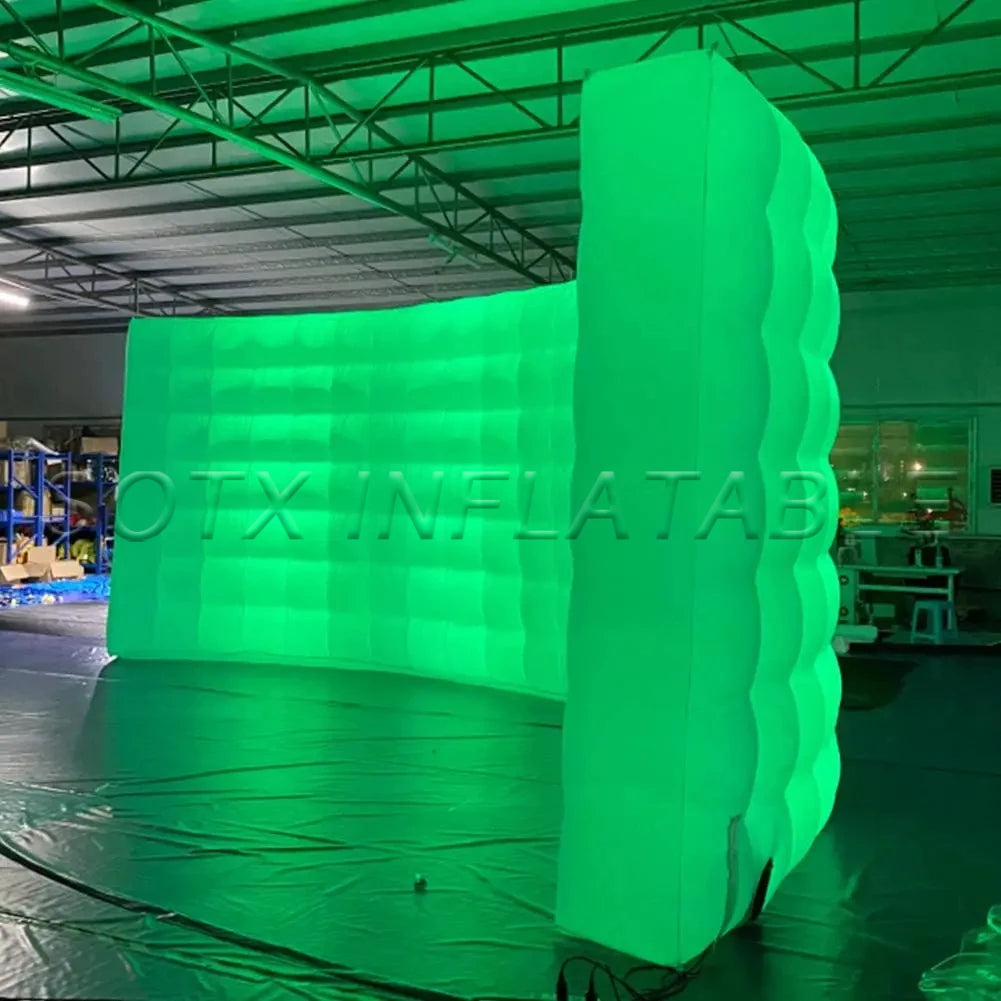 Presentations Workshop 8m Giant Inflatable Curved Wall Tent Backdrop Inflatable Partition Wall for Events Trade Fairs