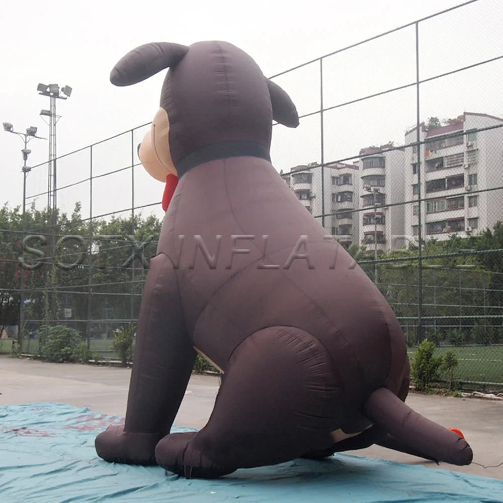 free shipping factory price advertising inflatable dog model cute inflatable puppy dog with blower for promotion free print