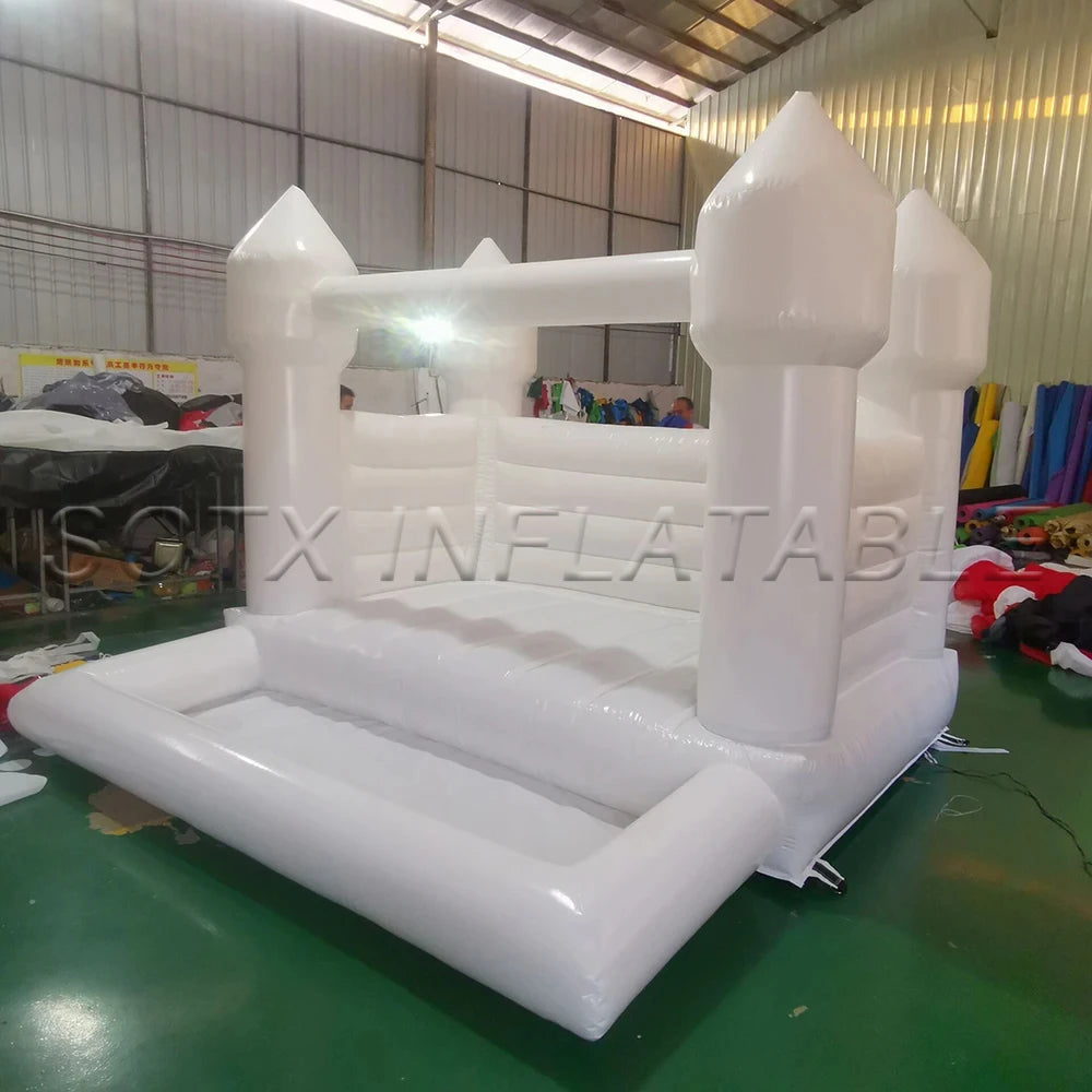 with ball pit 8x10ft kids ballpit jumping bounce castle inflatable toddler white bouncy house pink jumper