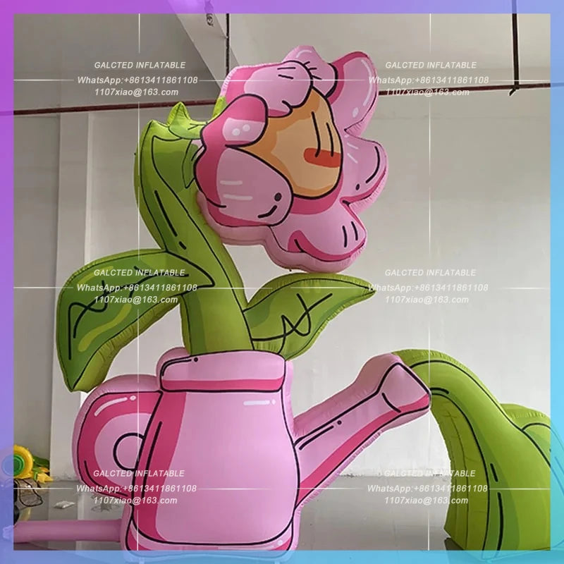 flower gas model shopping mall Inflatable creative cartoon pot pot outdoor market creative art space lighting layout