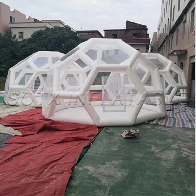 Room For Outdoor New Design Airtight Football Shape Crystal Inflatable Bubble Soccer Dome Tent Transparent Camping Hotel Clear