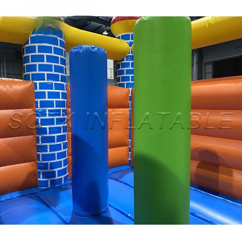 Blower by Sea Shipping 5x4m PVC Inflatable Castle House Inflatable Bouncer Slide Inflatable Bouncy Castle with Air