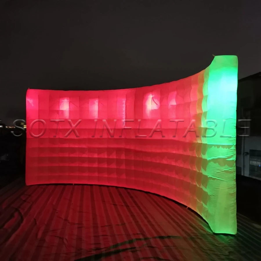 Lighting Spotlights 6mW x 3mH Inflatable Photo Wall DJ Booth Backdrop Logo Ground with LED