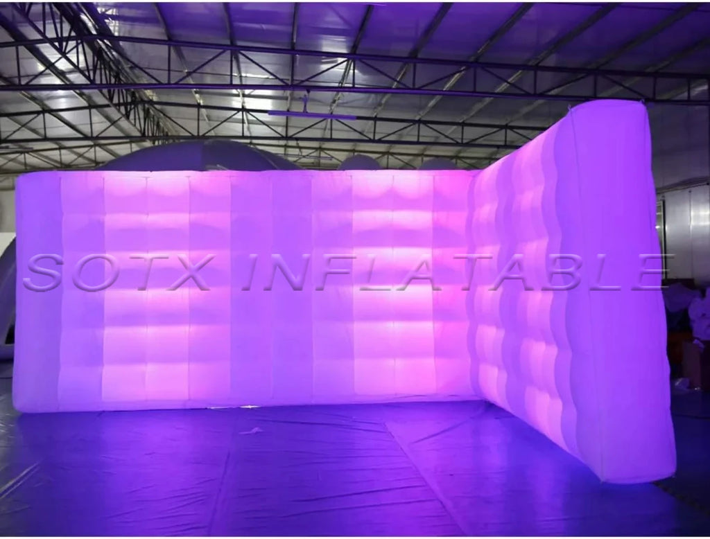 Meeting Space Office 25.5ft Inflatable Wall Structure Tent Inflatable L Shaped Wall Tent for Events Conference Exhibitions