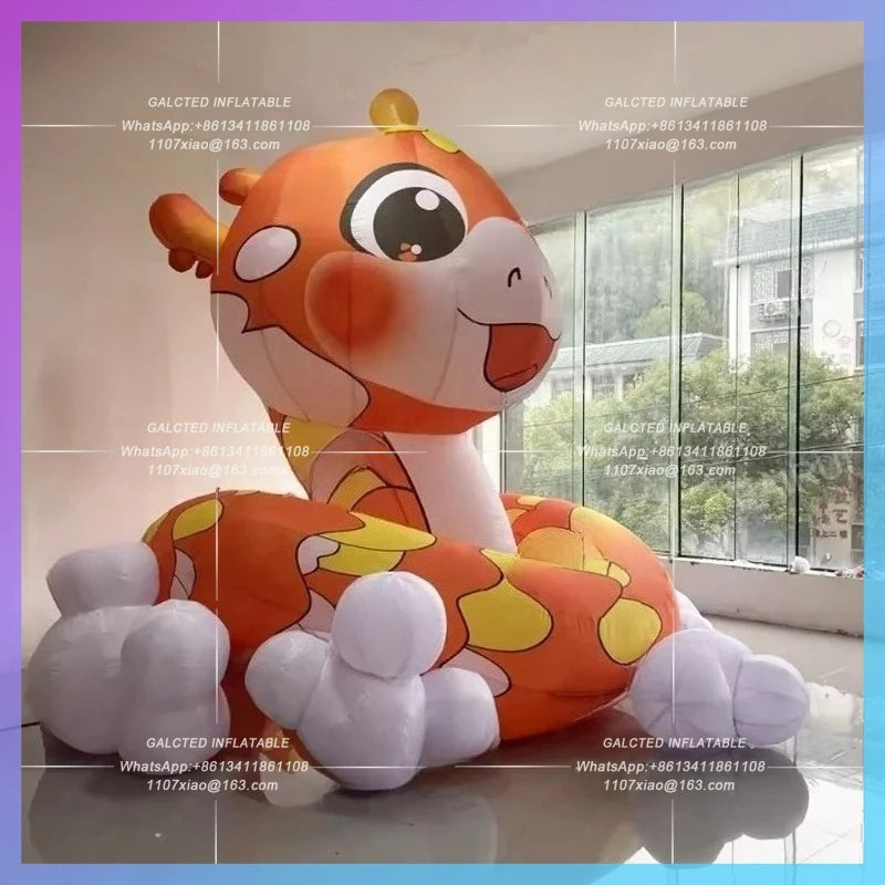 inflatable snake Chinatown festival vibes 2025 new year  decoration cartoon lucky animal hometown snake year