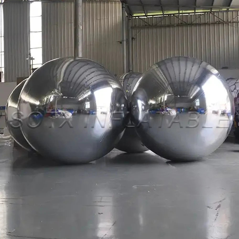 Mirror Spheres Dazzling Silvery Inflatable Mirror Ball Giant Outdoor For Disco Party Decoration 0.5&1meter Inflatable