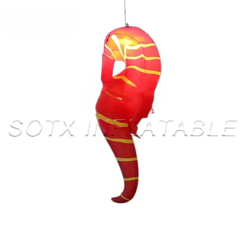 Blower for Bar Concert Club 6.56ftH Giant Inflatable Seahorse Inflatable Seahorse Model with Remote Controller Inner Air