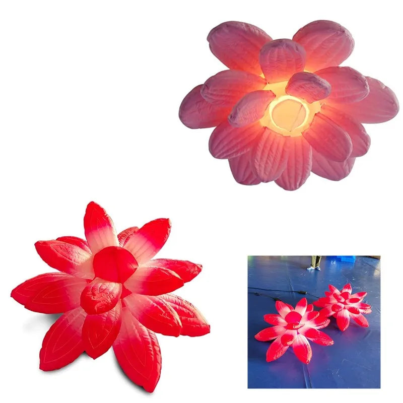 Large Inflatable Hanging Flower Decorations Inflatable Flower Model with Remote Controller for Ceiling Bar Advertising