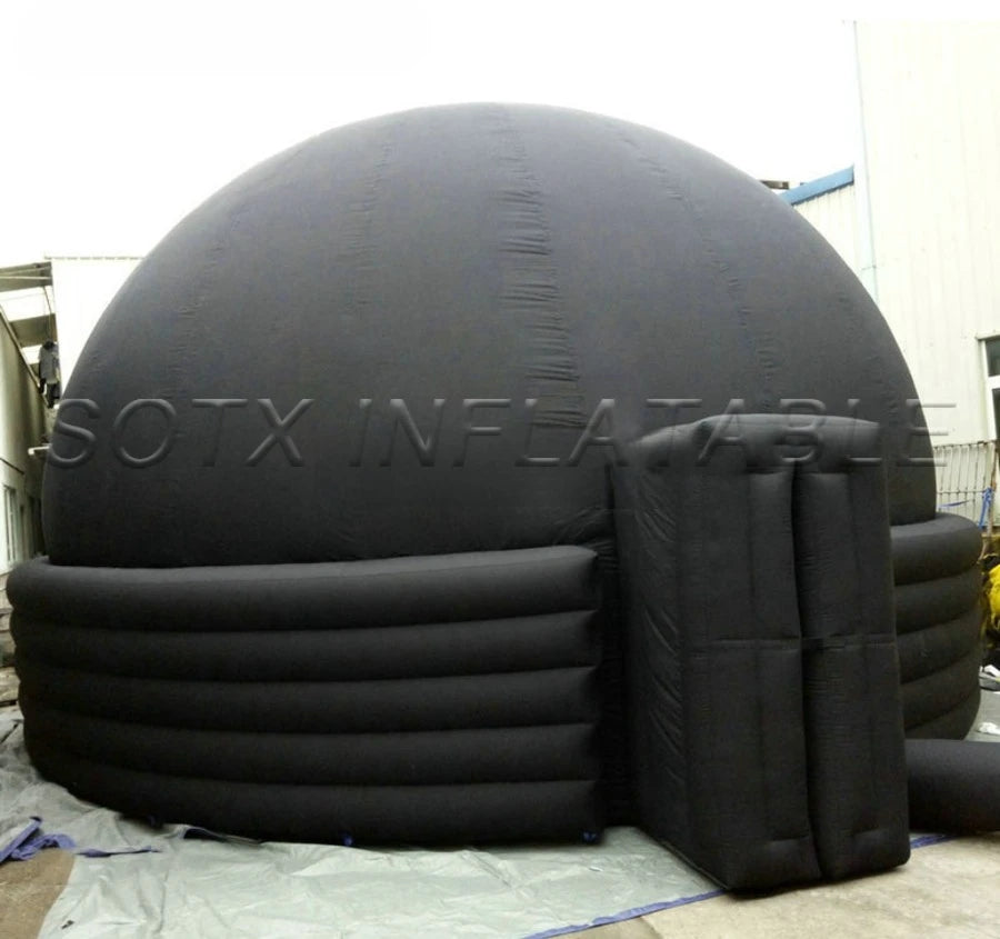 Planetarium Dome For Sale Customized 6m Diameter Black Cover Outside Giant Inflatable Projection